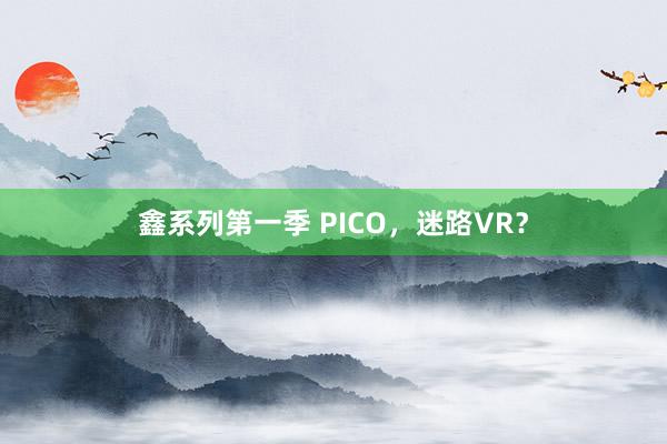 鑫系列第一季 PICO，迷路VR？