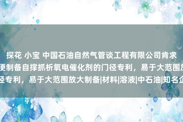 探花 小宝 中国石油自然气管谈工程有限公司肯求一种室温下可大范围简便制备自撑抓析氧电催化剂的门径专利，易于大范围放大制备|材料|溶液|中石油|知名企业
