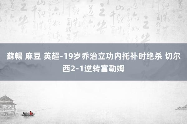 蘇暢 麻豆 英超-19岁乔治立功内托补时绝杀 切尔西2-1逆转富勒姆